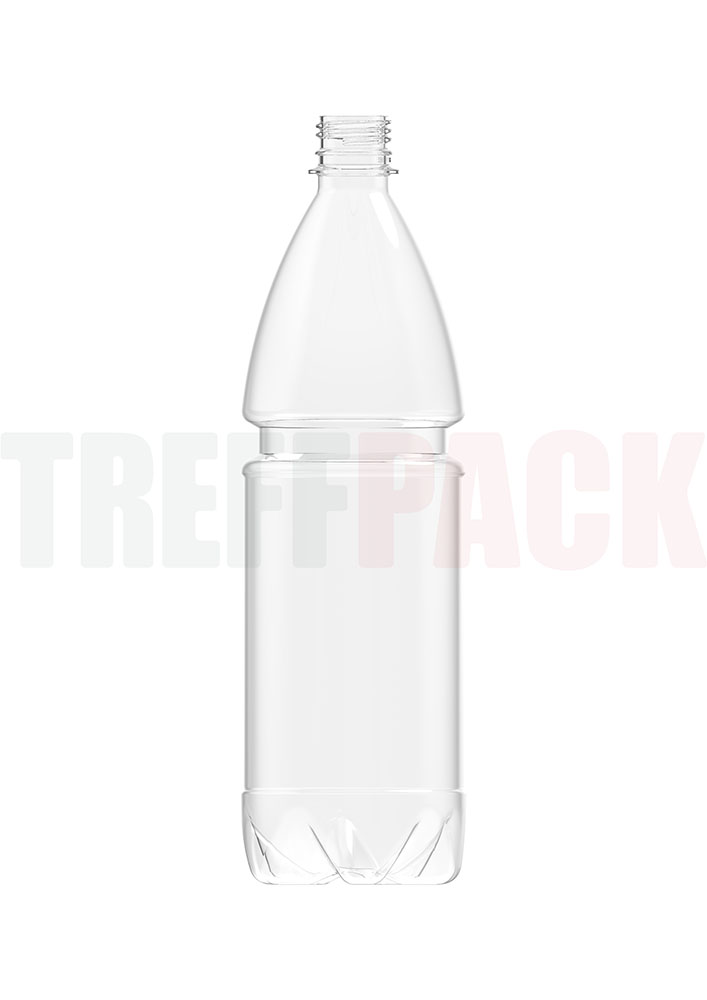 1,000 ml PET Bottle Beverage Clear with 28PCO Neck Finish