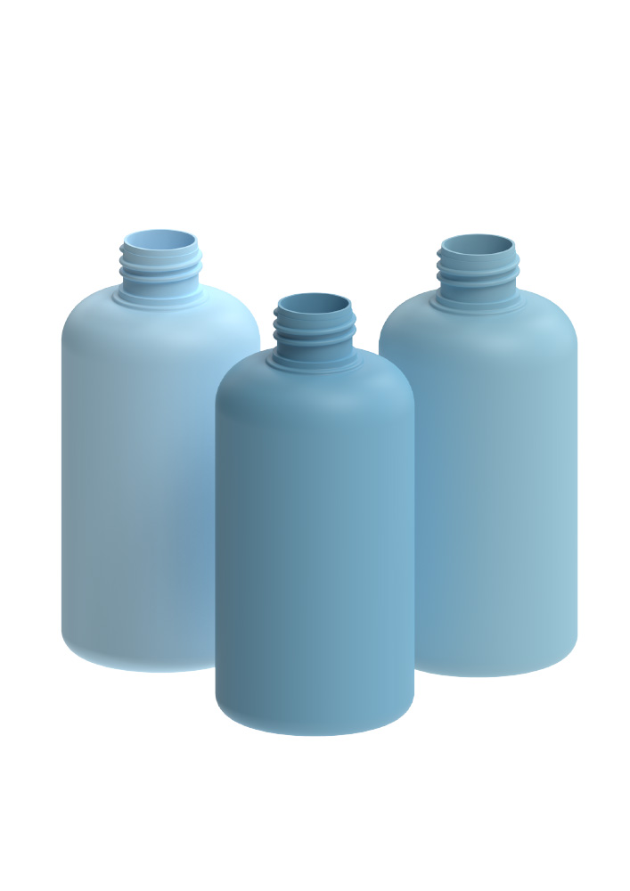 200 ml HDPE Bottle Flat Based Boston Round with  24/410 Neck Finish