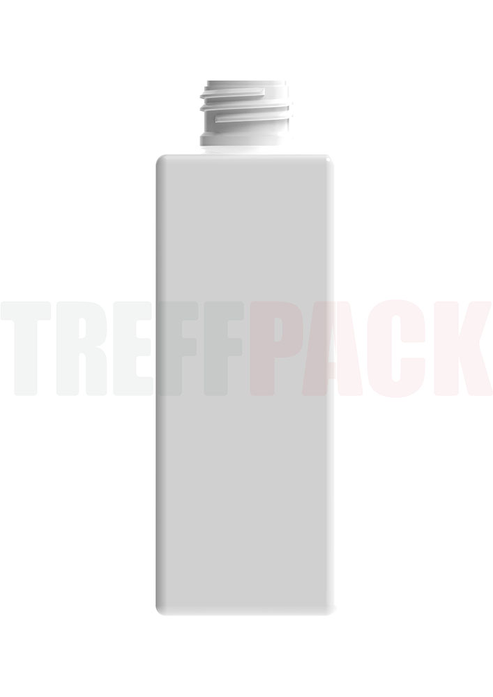 200 ml HDPE Square Bottle White with 24/410 Neck Finish