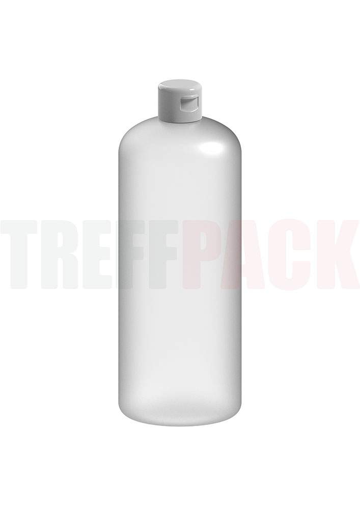 1,000 ml HDPE Bottle Round with 28/410 Flip-Top