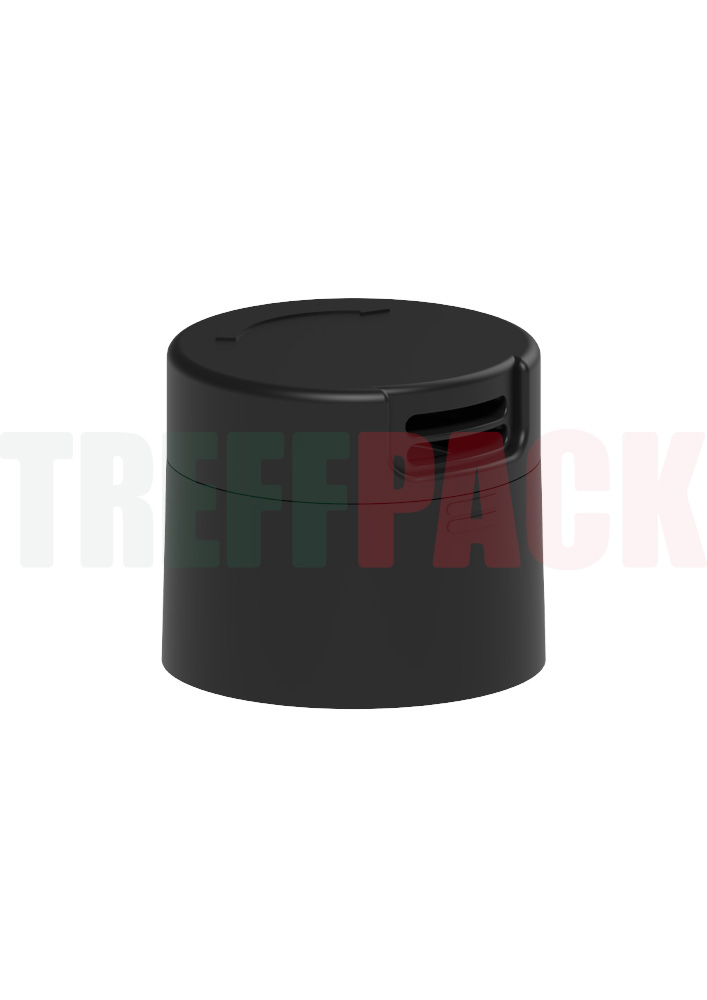 Dreh-Streu-Verschluss 24 mm schwarz mit Siegeleinlage für Gewürzglas